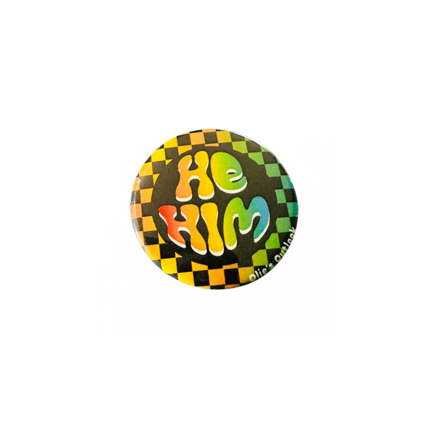 Retro Pronoun Pin