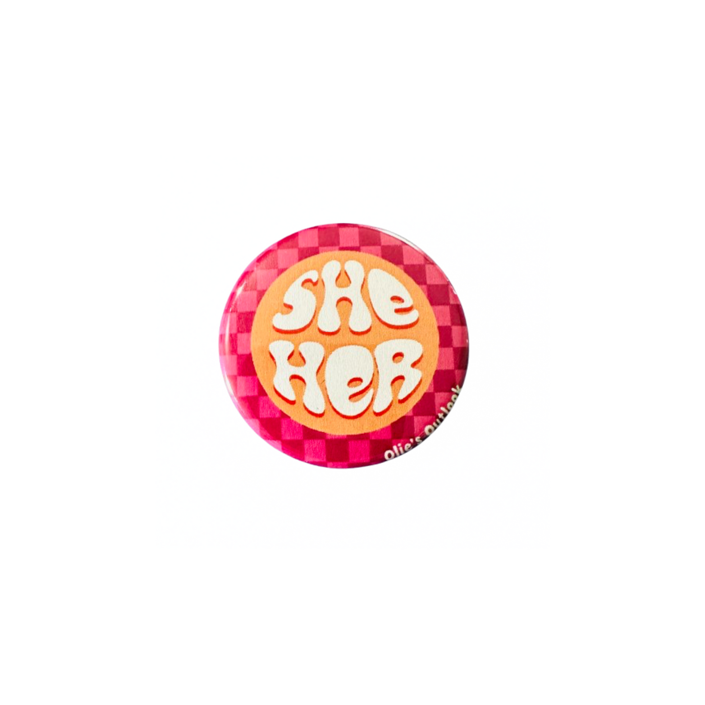 Retro Pronoun Pin