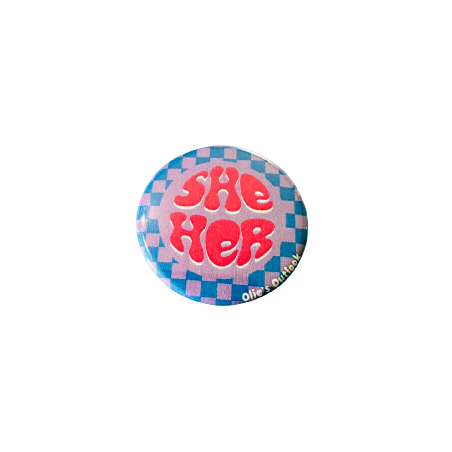 Retro Pronoun Pin