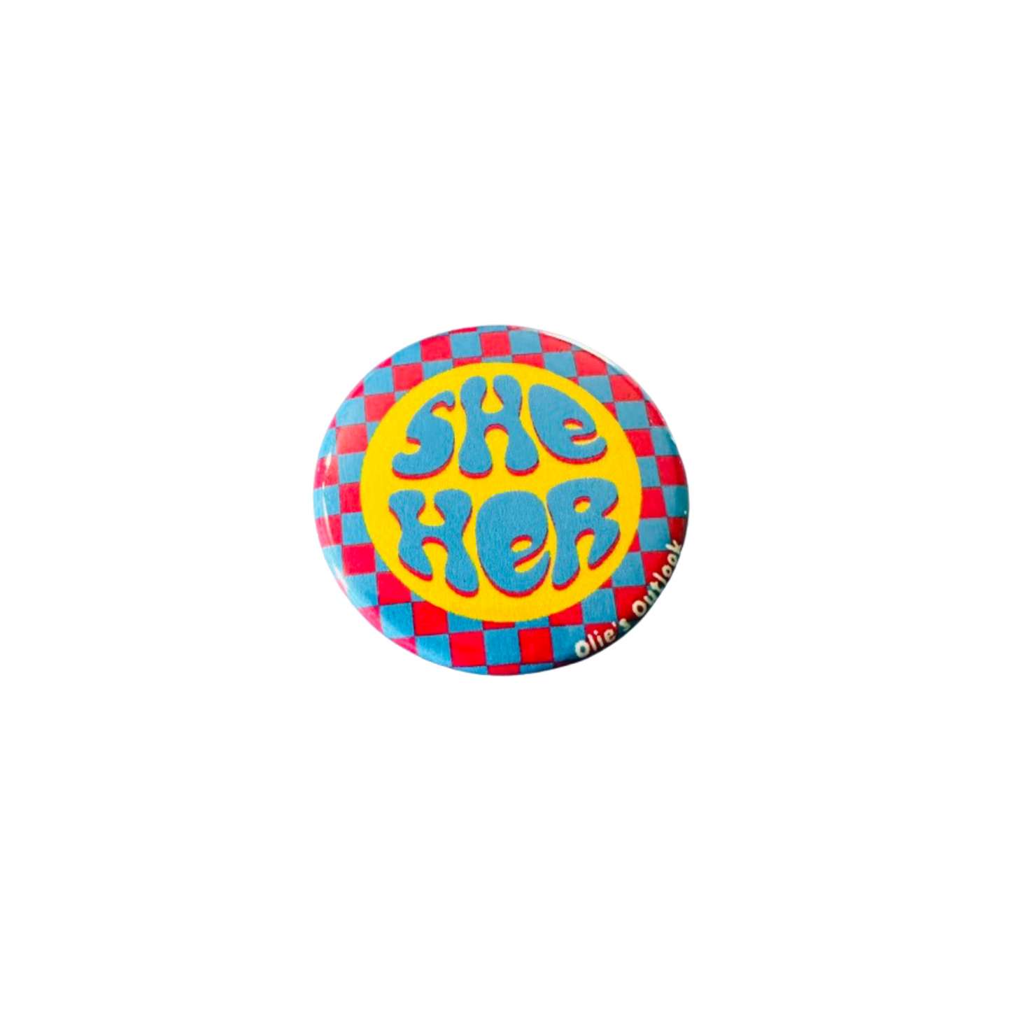 Retro Pronoun Pin