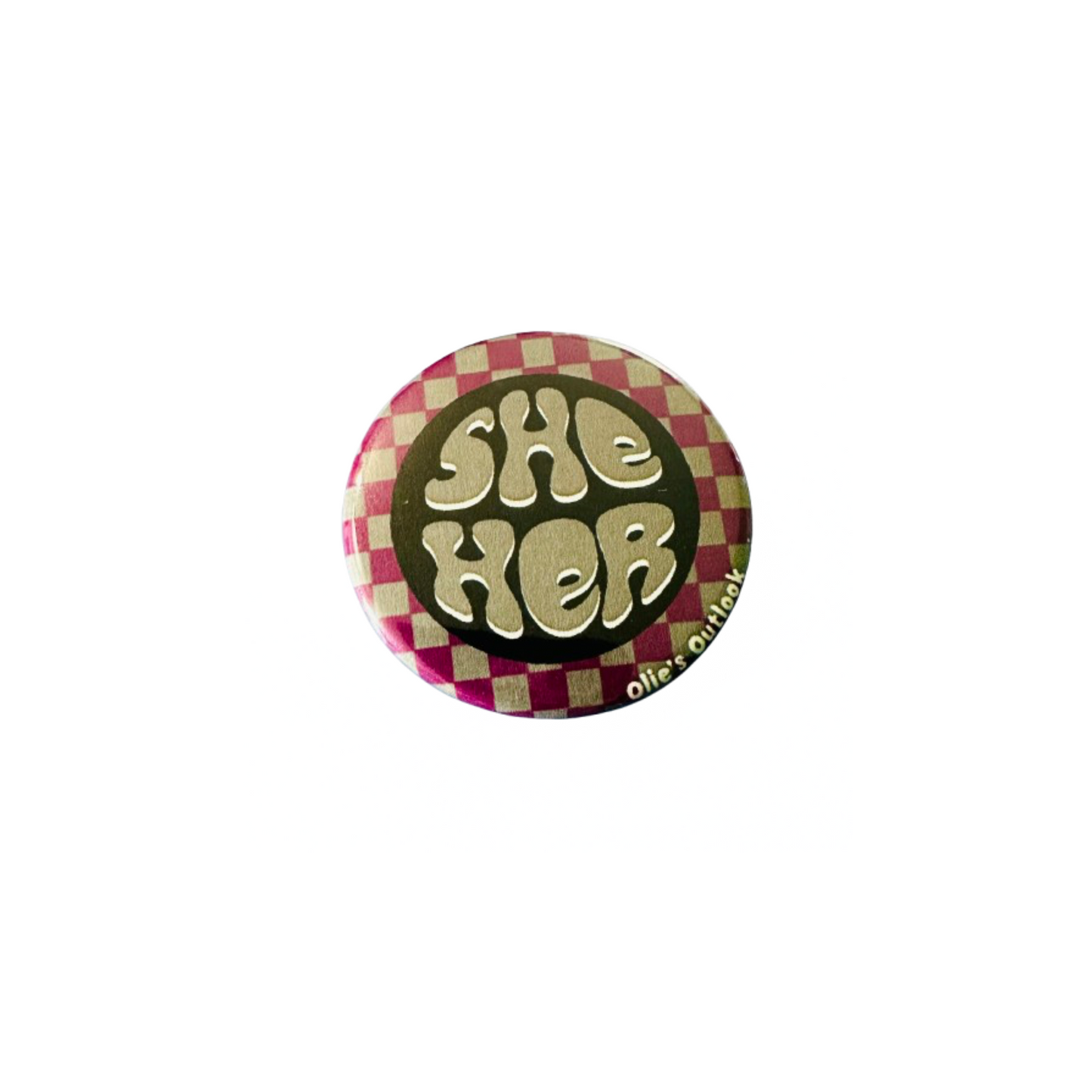 Retro Pronoun Pin