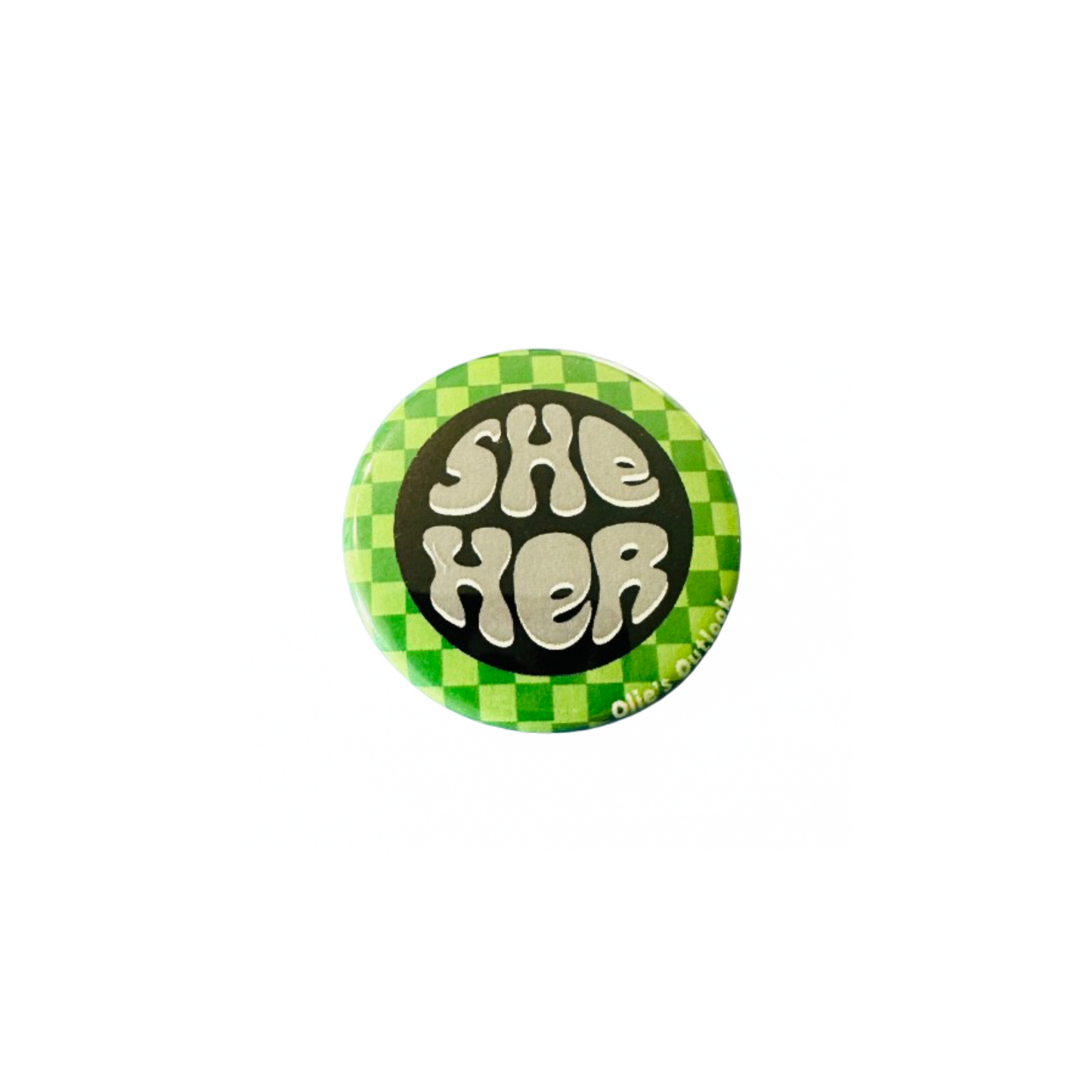 Retro Pronoun Pin