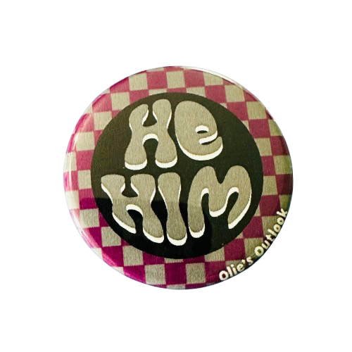 Retro Pronoun Pin