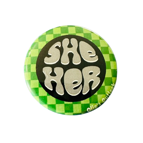 Retro Pronoun Pin