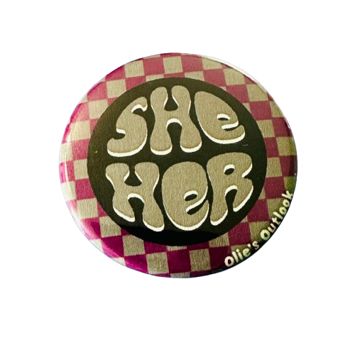 Retro Pronoun Pin