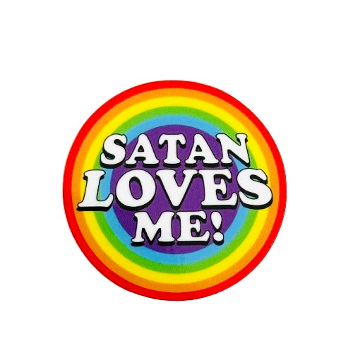 Satan Loves Me Sticker