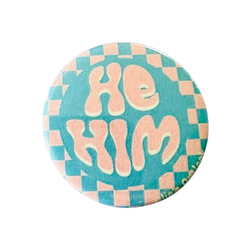 Retro Pronoun Pin