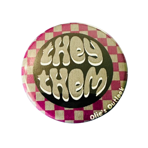 Retro Pronoun Pin