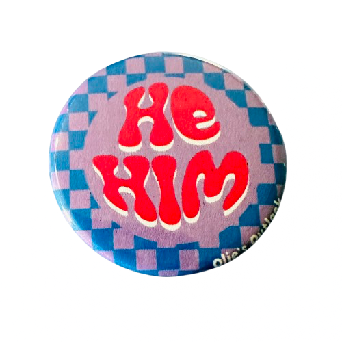 Retro Pronoun Pin