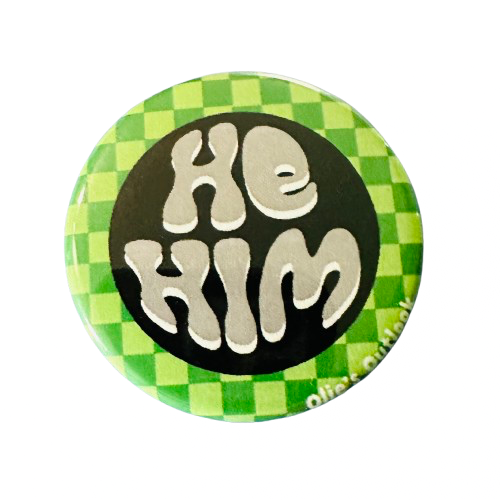 Retro Pronoun Pin